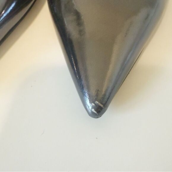 Stuart Weitzman Women’s Power 75 Metallic Gray Pointed Toe Pump Size 7.5 - Picture 8 of 8